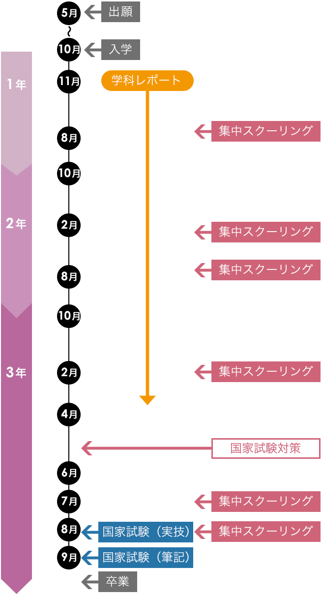 入学～卒業まで